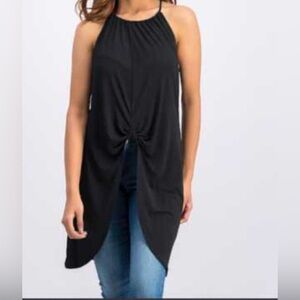 BCBGeneration black halter top with a high front gather size M